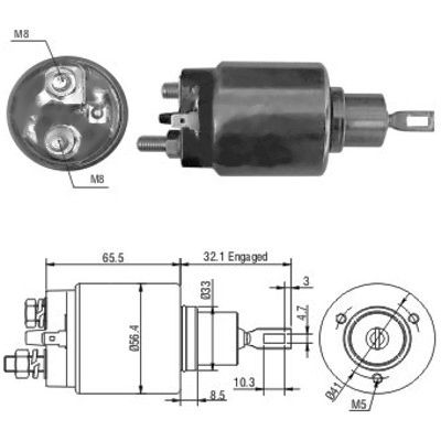 Solenoid, electromotor 46067 MEAT & DORIA