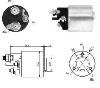 Solenoid, electromotor 46113 MEAT & DORIA