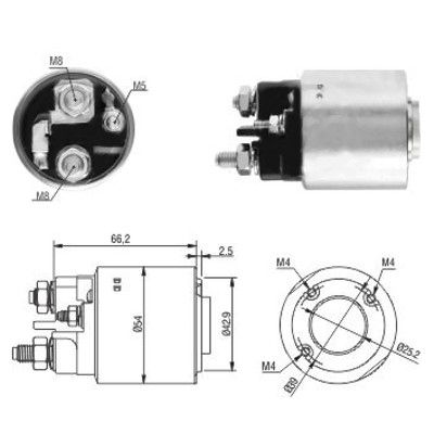 Solenoid, electromotor 46131 MEAT & DORIA