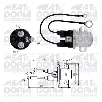 Solenoid, electromotor 46266 MEAT & DORIA