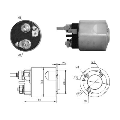 Solenoid, electromotor 46310 MEAT & DORIA