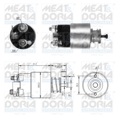 Solenoid, electromotor 46317 MEAT & DORIA