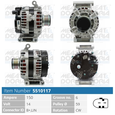 Generator / Alternator 5510117 MEAT & DORIA