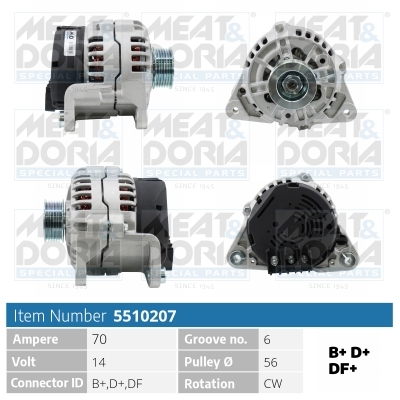 Generator / alternator 5510207 MEAT & DORIA