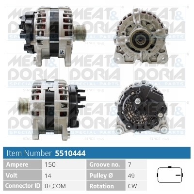 Generator / Alternator 5510444 MEAT & DORIA