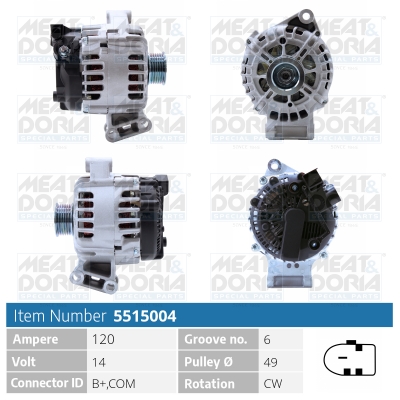 Generator / Alternator 5515004 MEAT & DORIA