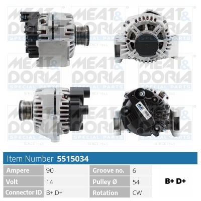 Generator / Alternator 5515034 MEAT & DORIA