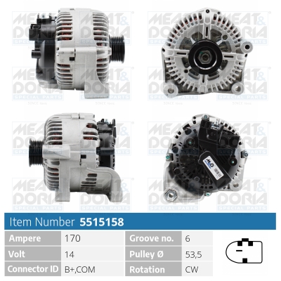 Generator / Alternator 5515158 MEAT & DORIA