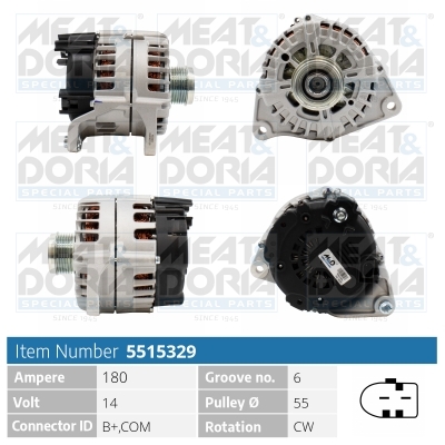 Generator / Alternator 5515329 MEAT & DORIA