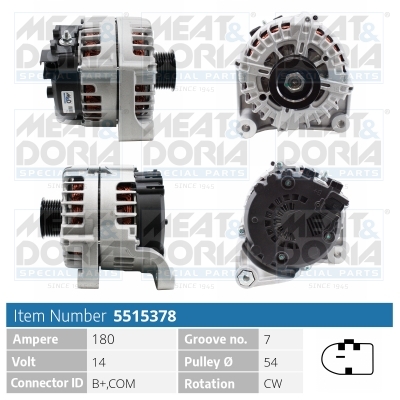 Generator / Alternator 5515378 MEAT & DORIA