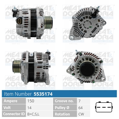 Generator / Alternator 5535174 MEAT & DORIA