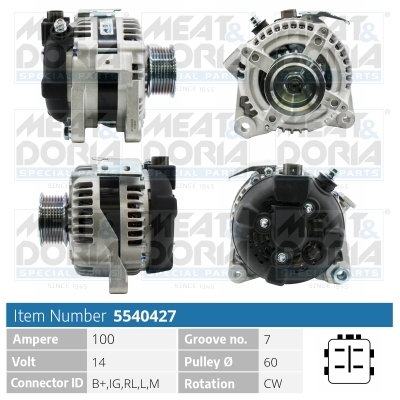 Generator / Alternator 5540427 MEAT & DORIA