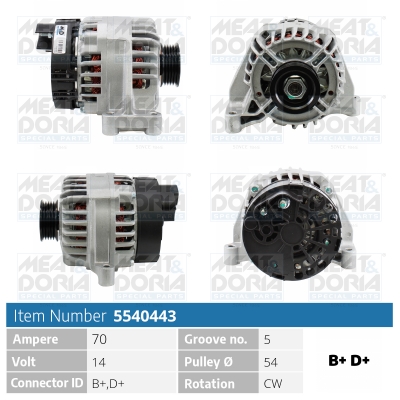 Generator / Alternator 5540443 MEAT & DORIA