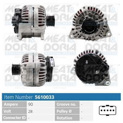 Generator / Alternator 5610033 MEAT & DORIA