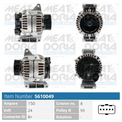 Generator / Alternator 5610049 MEAT & DORIA
