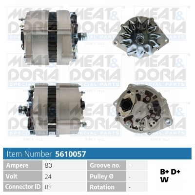 Generator / Alternator 5610057 MEAT & DORIA