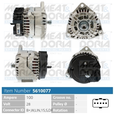 Generator / Alternator 5610077 MEAT & DORIA