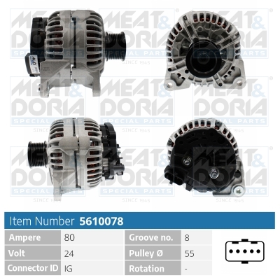 Generator / Alternator 5610078 MEAT & DORIA