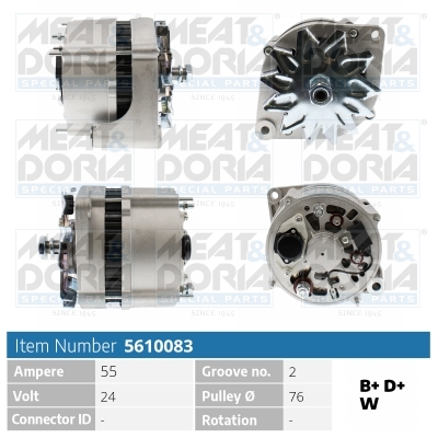 Generator / Alternator 5610083 MEAT & DORIA