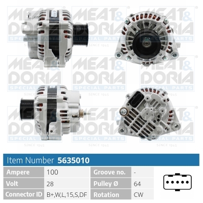 Generator / Alternator 5635010 MEAT & DORIA