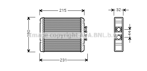 Schimbator caldura, incalzire habitaclu AI6198 AVA QUALITY COOLING