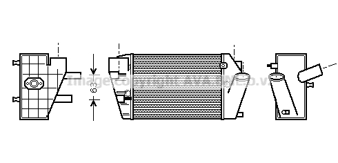 Intercooler, compresor AIA4187 AVA QUALITY COOLING