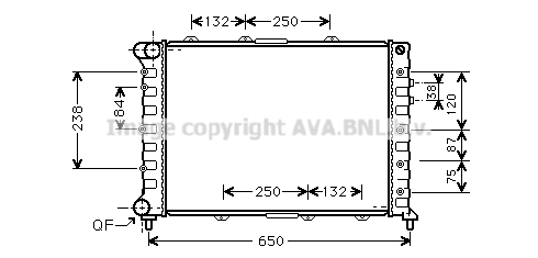 Radiator, racire motor ALA2038 AVA QUALITY COOLING