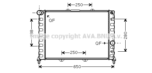 Radiator, racire motor ALA2091 AVA QUALITY COOLING