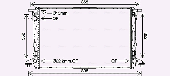 Radiator, racire motor AI2412 AVA QUALITY COOLING