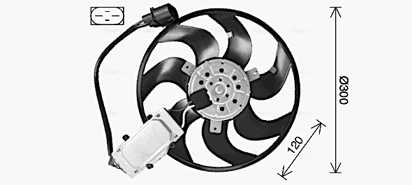 Ventilator, radiator AI7529 AVA QUALITY COOLING