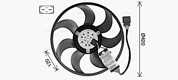 Ventilator, radiator AI7530 AVA QUALITY COOLING