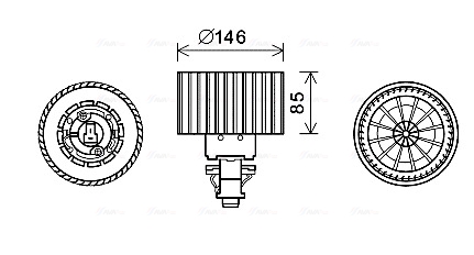 Ventilator, habitaclu AI8374 AVA QUALITY COOLING