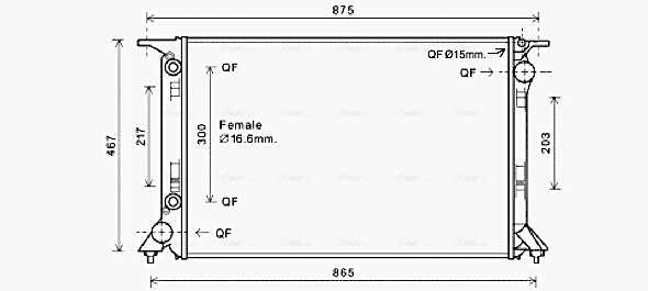 Radiator, racire motor AIA2332 AVA QUALITY COOLING