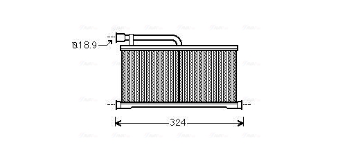 Schimbator caldura, incalzire habitaclu AIA6296 AVA QUALITY COOLING