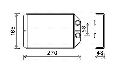 Schimbator caldura, incalzire habitaclu AIA6393 AVA QUALITY COOLING