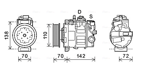 Compresor, climatizare AIAK381 AVA QUALITY COOLING