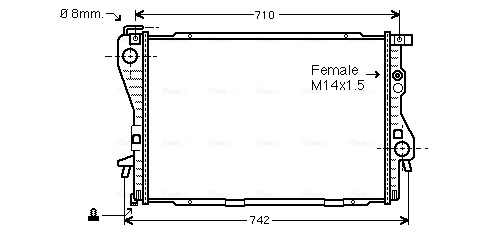 Radiator, racire motor BW2170 AVA QUALITY COOLING