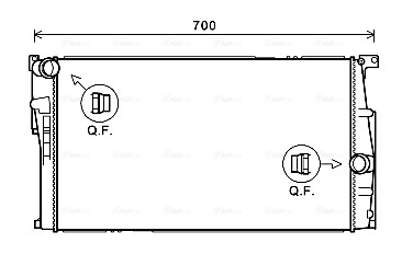 Radiator, racire motor BW2455 AVA QUALITY COOLING