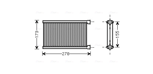 Schimbator caldura, incalzire habitaclu BW6344 AVA QUALITY COOLING