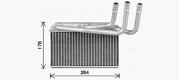 Schimbator caldura, incalzire habitaclu BW6599 AVA QUALITY COOLING