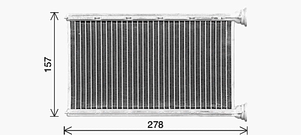 Schimbator caldura, incalzire habitaclu BW6615 AVA QUALITY COOLING