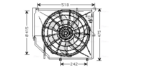 Ventilator, radiator BW7502 AVA QUALITY COOLING