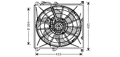 Ventilator, radiator BW7503 AVA QUALITY COOLING