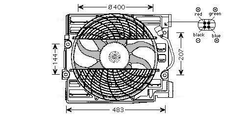 Ventilator, radiator BW7509 AVA QUALITY COOLING