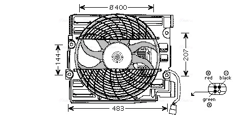 Ventilator, radiator BW7510 AVA QUALITY COOLING