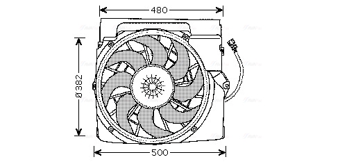 Ventilator, radiator BW7511 AVA QUALITY COOLING