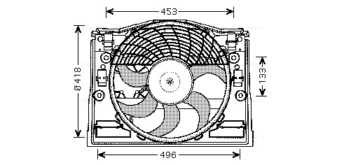 Ventilator, radiator BW7513 AVA QUALITY COOLING