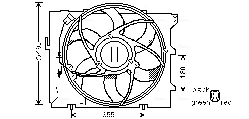 Ventilator, radiator BW7523 AVA QUALITY COOLING