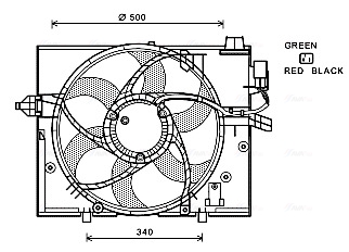 Ventilator, radiator BW7531 AVA QUALITY COOLING