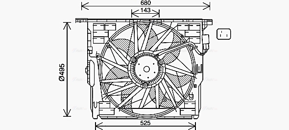 Ventilator, radiator BW7564 AVA QUALITY COOLING